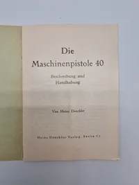 Tysk MP40 instruktion WW2