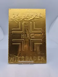 Original plakette fra SS veteranforeningen HIAG, givet til navgiven Dansker
