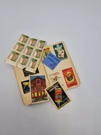 Samlehæfte med diverse originale mærker, fra 30/40 erne