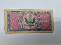 Samling originale militære pengesedler