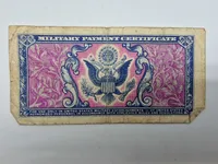 Samling originale militære pengesedler