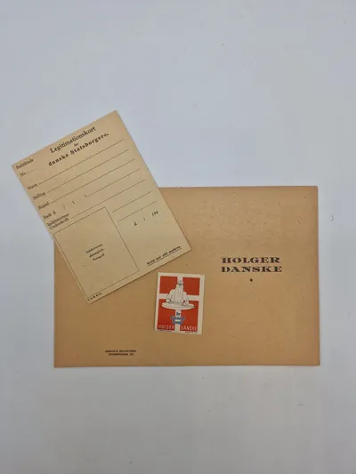 Originalt lot. Holger Danske  modstandsbevægelse - bla id kort til forfalskning mm.