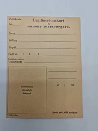 Originalt lot. Holger Danske  modstandsbevægelse - bla id kort til forfalskning mm.