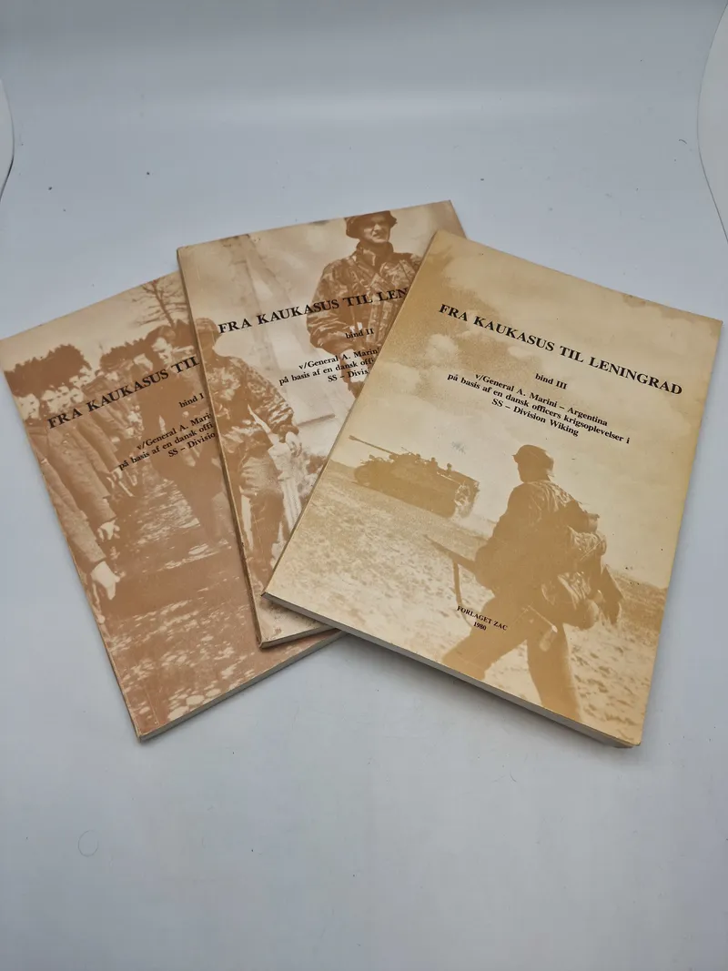 Ekstrem Sjælden fra Fra Kaukasus til Leningrad : A. Marini, Argentina alias P. R. Engelhardt, Forlaget ZAC 1980. Bind I-II-III.1-2-3 komplet