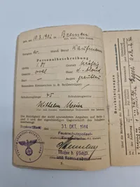 Original Waffen SS politi solbuch med foto