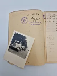 Original Waffen SS politi solbuch med foto