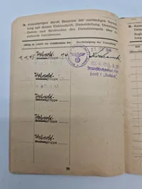 Original Waffen SS politi solbuch med foto