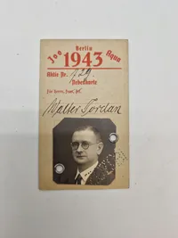 Originalt tysk ww2 id Berliner Zoo 1943