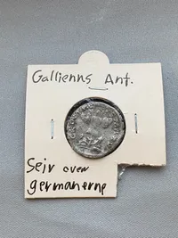 Original romersk sølvmønt - Sejr over germanerne