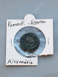 Original romersk sølvmønt (romersk Ægypten - Alexandria) sjælden