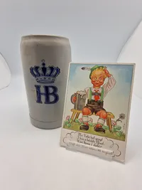 Originalt krus og kort - Hofbräuhaus WW2