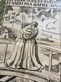Ekstremt sjælden original valgplakat fra Genforeningen i 1920