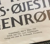 Ekstremt sjælden original valgplakat fra Genforeningen i 1920