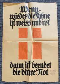 Ekstremt sjælden original Valgplakat fra genforeningen i 1920