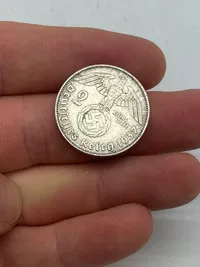 Original 2 Reichmark af sølv fra 1937