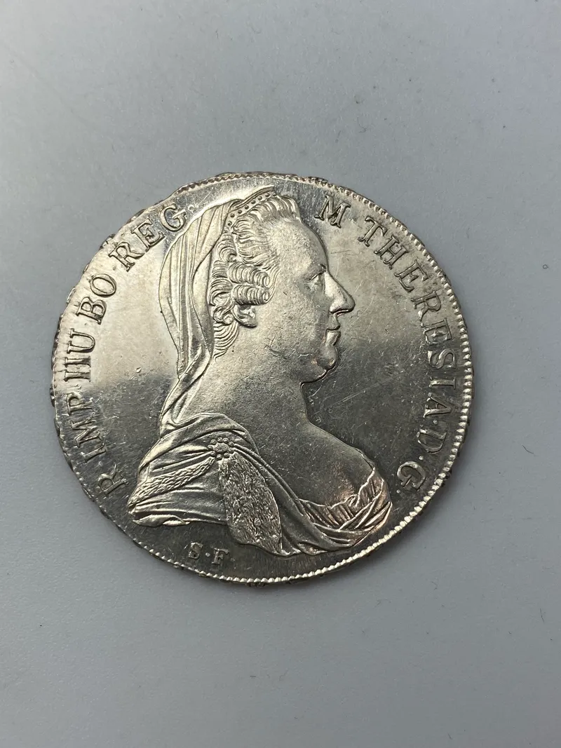 Original Maria Theresa thaler (Restrike) vægt: 28.0668
