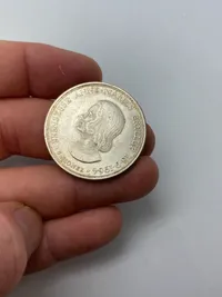 Original dansk 5 krones sølvmønt - prinsesse Anne-Maries bryllup