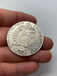 Original Maria Theresa thaler (restrike) vægt: 28.0668 gram