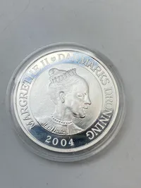 Original dansk 200 krone mønt af sterlingsølv - Frederik og Marys bryllup