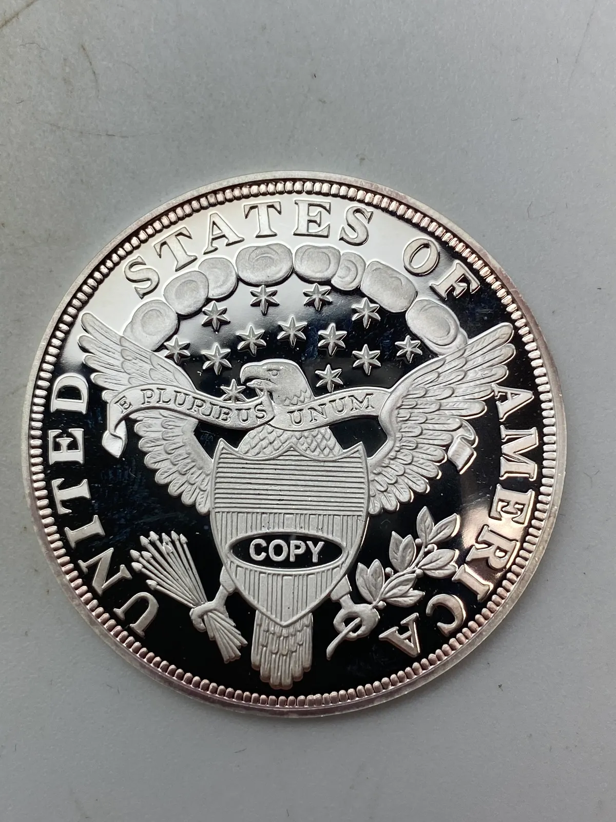 USA sølvdollar "Dexter" 1804 - KOPI mønt i 0.999 sølv - vægt 20 gram