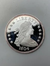 USA sølvdollar "Dexter" 1804 - KOPI mønt i 0.999 sølv - vægt 20 gram