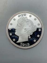 USA sølvdollar "Dexter" 1913- KOPI mønt i 0.999 sølv - vægt 20 gram