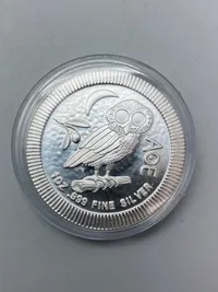 Original 2 dollar sølvmønt - one Ounce fine silver