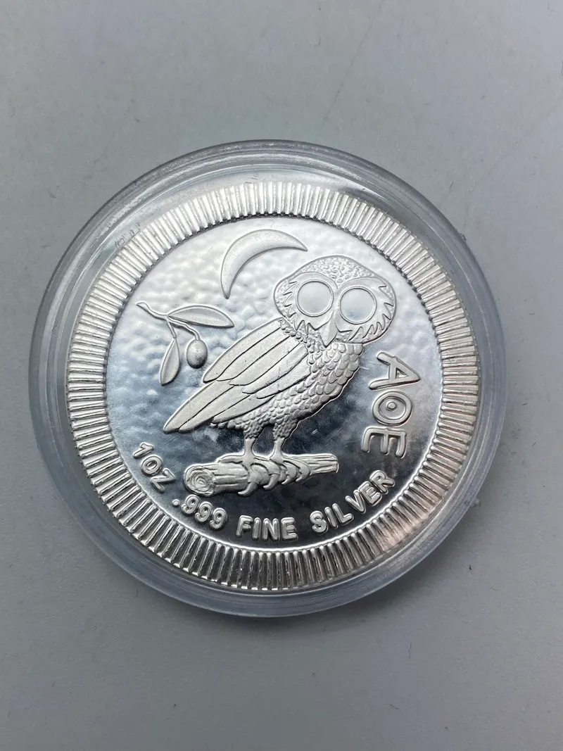 Original 2 dollar sølvmønt - one Ounce fine silver