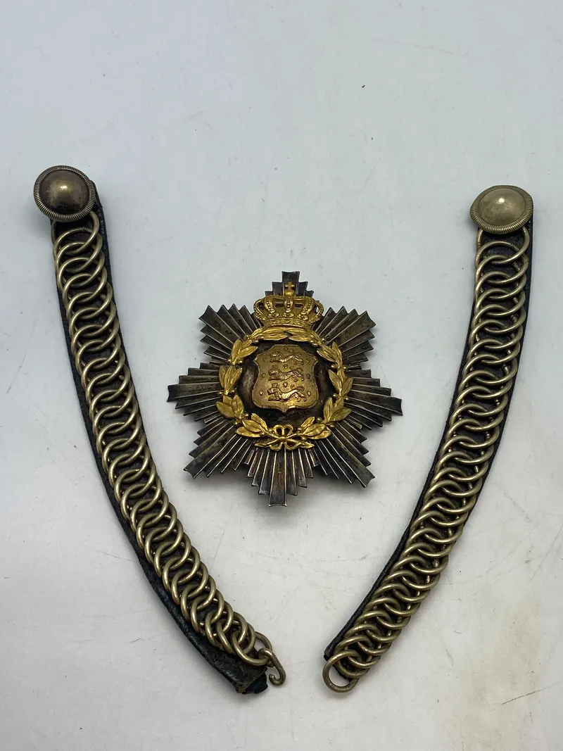 Original sol & sølvtresser for dansk officers kepi model 1910