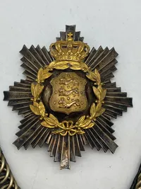 Original sol & sølvtresser for dansk officers kepi model 1910
