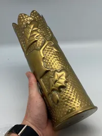Original engelsk 18 pounders hylster fra ww1 (skyttegravskunst)