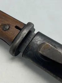 Original nummerens K98 bajonet (43agv - Berg & Co) taget af modstandsbevægelsen ved Sæd grænseovergang 6 maj 1945