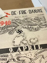 Ekstremt sjældent originalt lot som hidrører den tyske flygtningelejr på Krenkerup gods - et spændende lot med masser af personlige papirer på både dansk og tysk samt rationeringsmærker, passérsedler