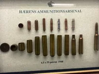 HA/Hærens Ammunitionsarsenal. Trækstadier i fremstillingen af dansk 6,5 x 55 patron M 1948 og projektil