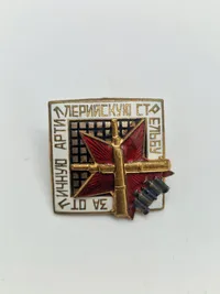 Samling originale russiske badges - ældre emaljerede udgaver