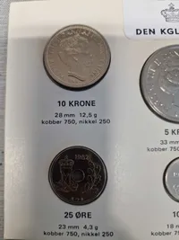 Originalt dansk møntsæt - 1982