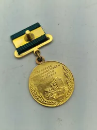 Original Russia - USSR guld belagt Medal All-Union Agricultural Exhibition 1954 - 1958