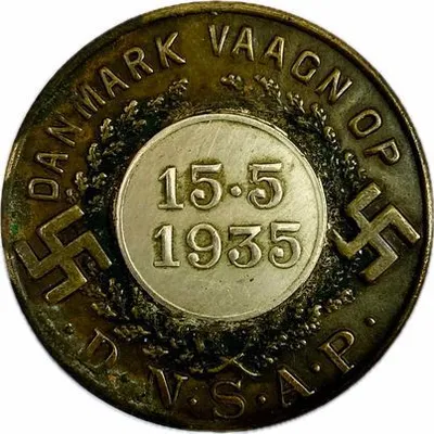 Ekstremt sjældent stort DNSAP mærke fra 1935