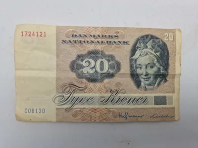 Original dansk 20 krone seddel