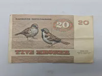 Original dansk 20 krone seddel