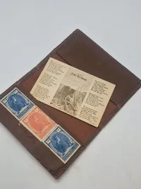 Original billet pung med bl.a. navnet White Star Line. Bemærk Flensburg mærkaterne som sidder i