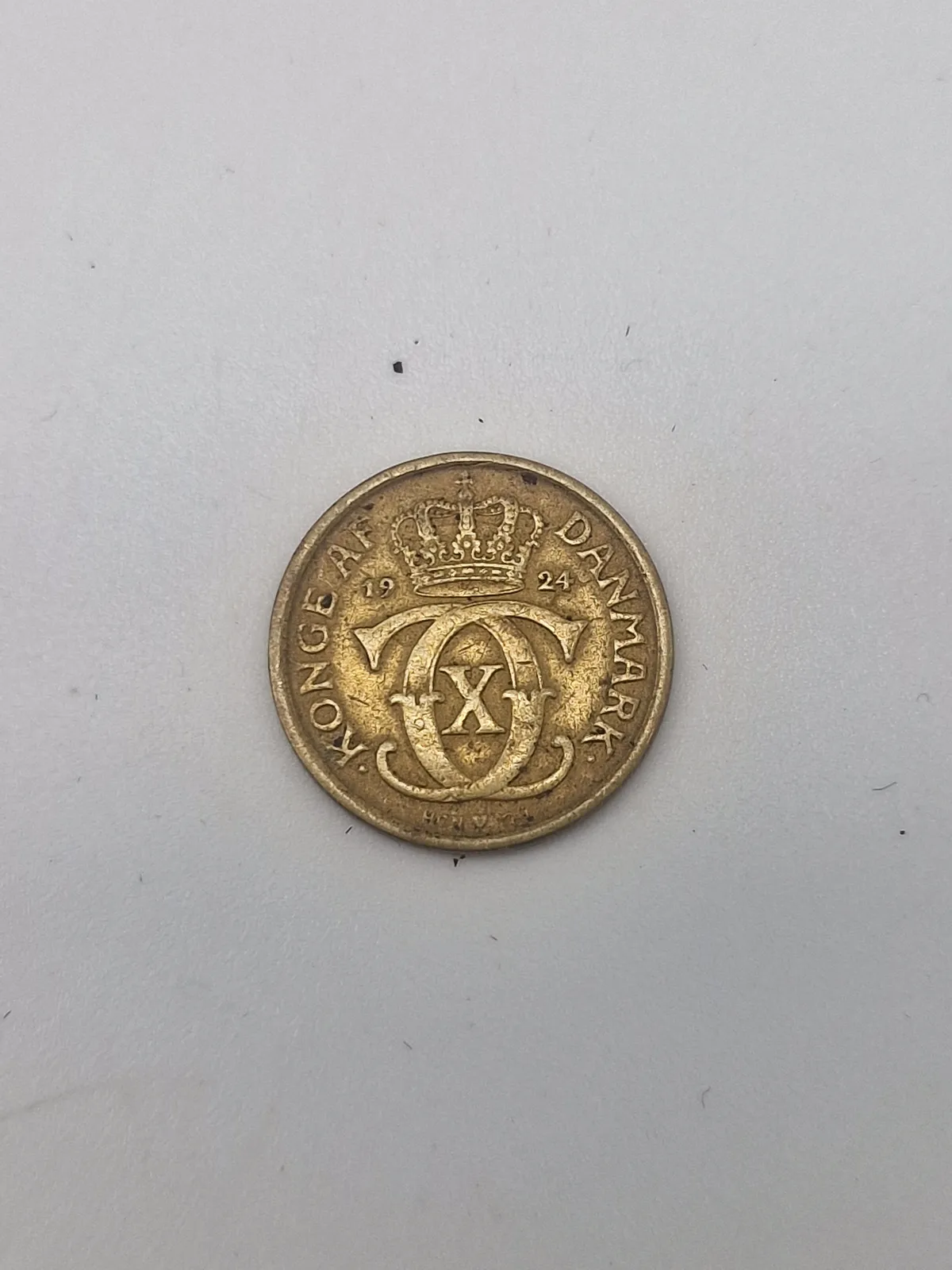 Original dansk 1/2 krone fra 1924