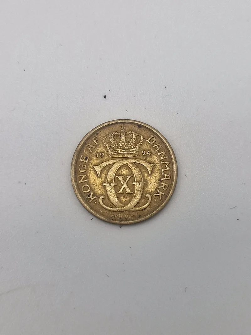 Original dansk 1/2 krone fra 1924
