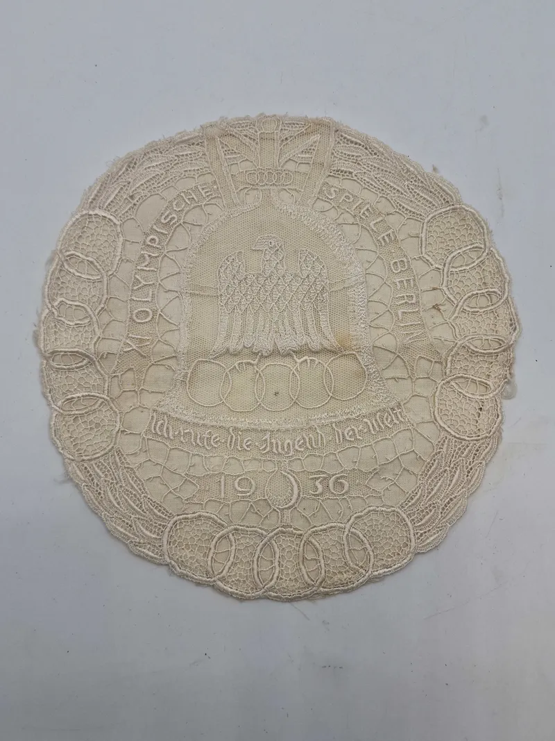 Original erindring fra den tyske olympiade i 1936 - smukt broderet