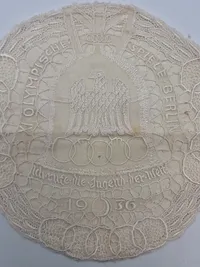 Original erindring fra den tyske olympiade i 1936 - smukt broderet