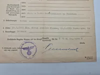 Originalt "Militærtjenestecertifikat" ww1/ww2