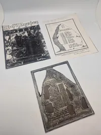 Ekstremt sjælden & unik prægematrice brugt til tryk i det dansk nazistiske blad “Jul i Norden” 1941 - matricen forstiller en mindesten for Frikorps Danmarks faldne - et stykke Danmarkshistorie