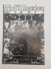 Ekstremt sjælden & unik prægematrice brugt til tryk i det dansk nazistiske blad “Jul i Norden” 1941 - matricen forstiller en mindesten for Frikorps Danmarks faldne - et stykke Danmarkshistorie