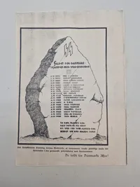 Ekstremt sjælden & unik prægematrice brugt til tryk i det dansk nazistiske blad “Jul i Norden” 1941 - matricen forstiller en mindesten for Frikorps Danmarks faldne - et stykke Danmarkshistorie