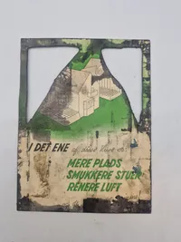 Ekstremt sjælden & unik prægematrice brugt til tryk i det dansk nazistiske blad “Jul i Norden” 1941 - matricen forstiller en mindesten for Frikorps Danmarks faldne - et stykke Danmarkshistorie